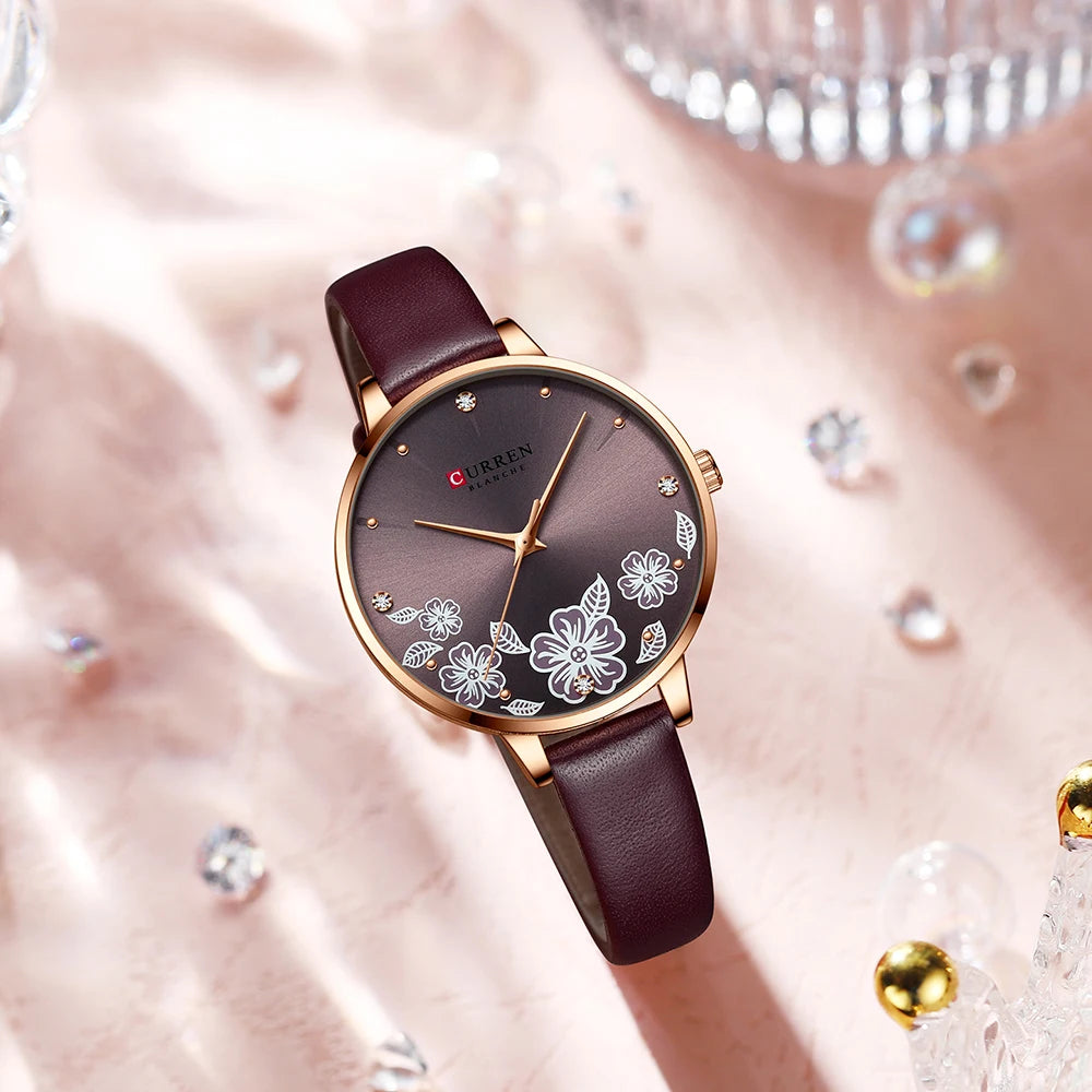 Watches Women Brand Leather Quartz Wristwatches