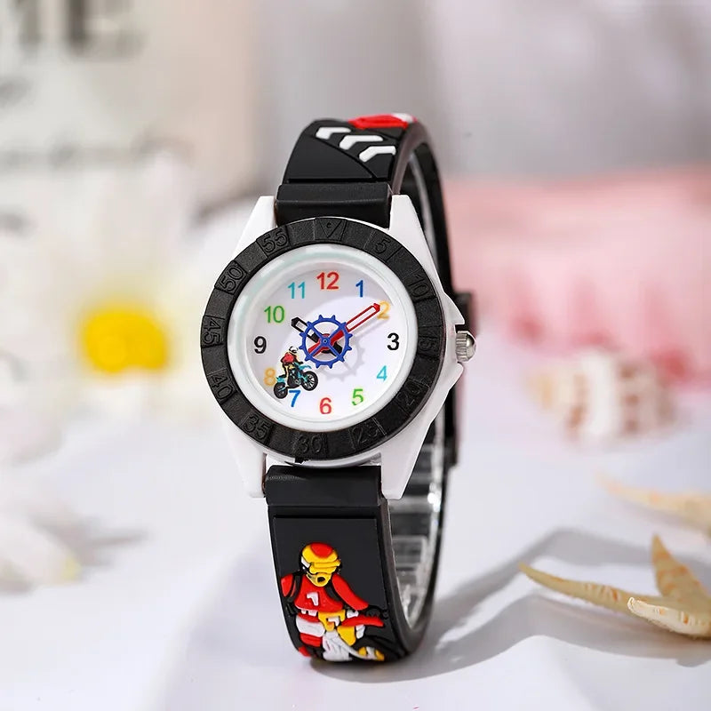 Fun Cartoon Car Themed Children Watches Cartoon