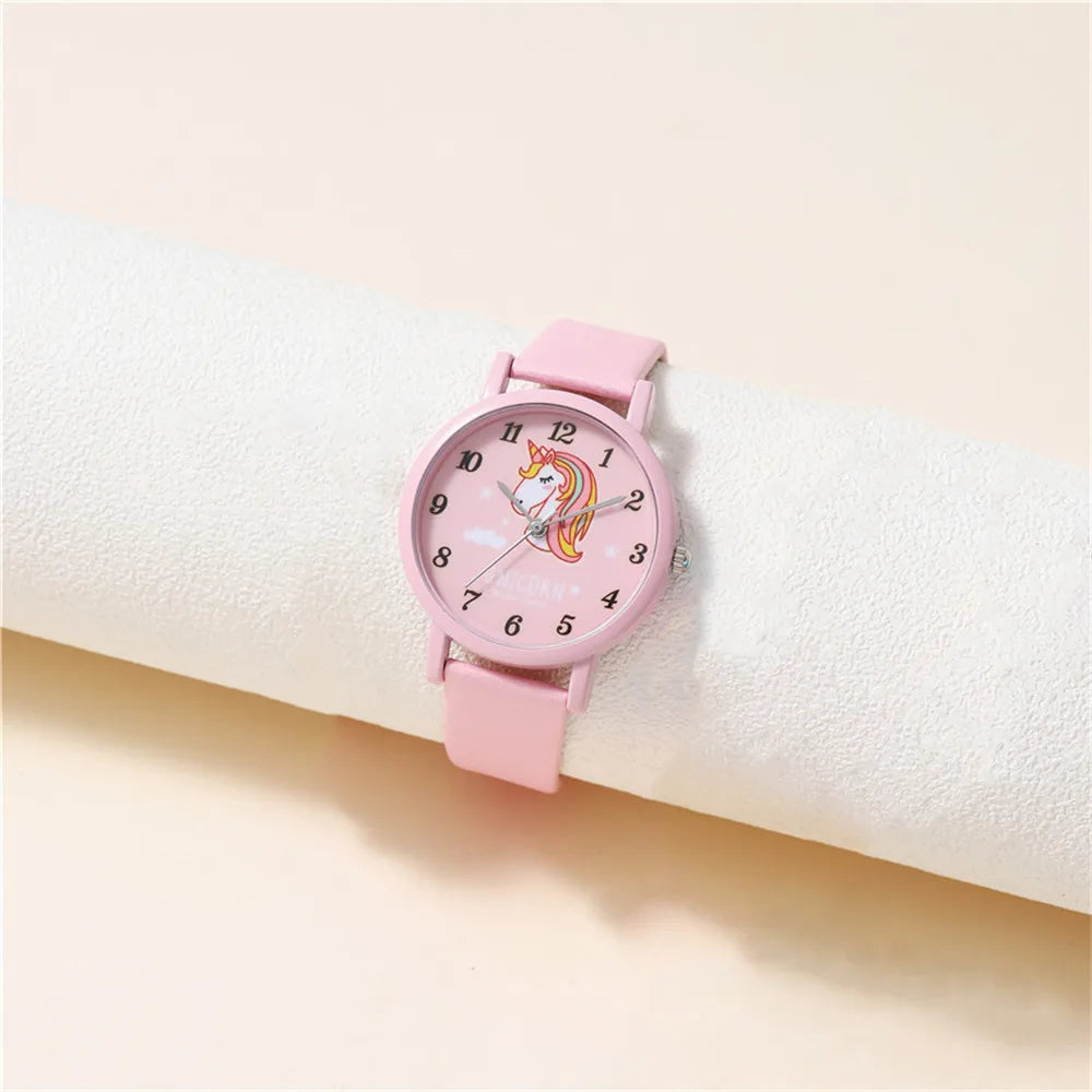 cute pink pu leather band unicorn Children's