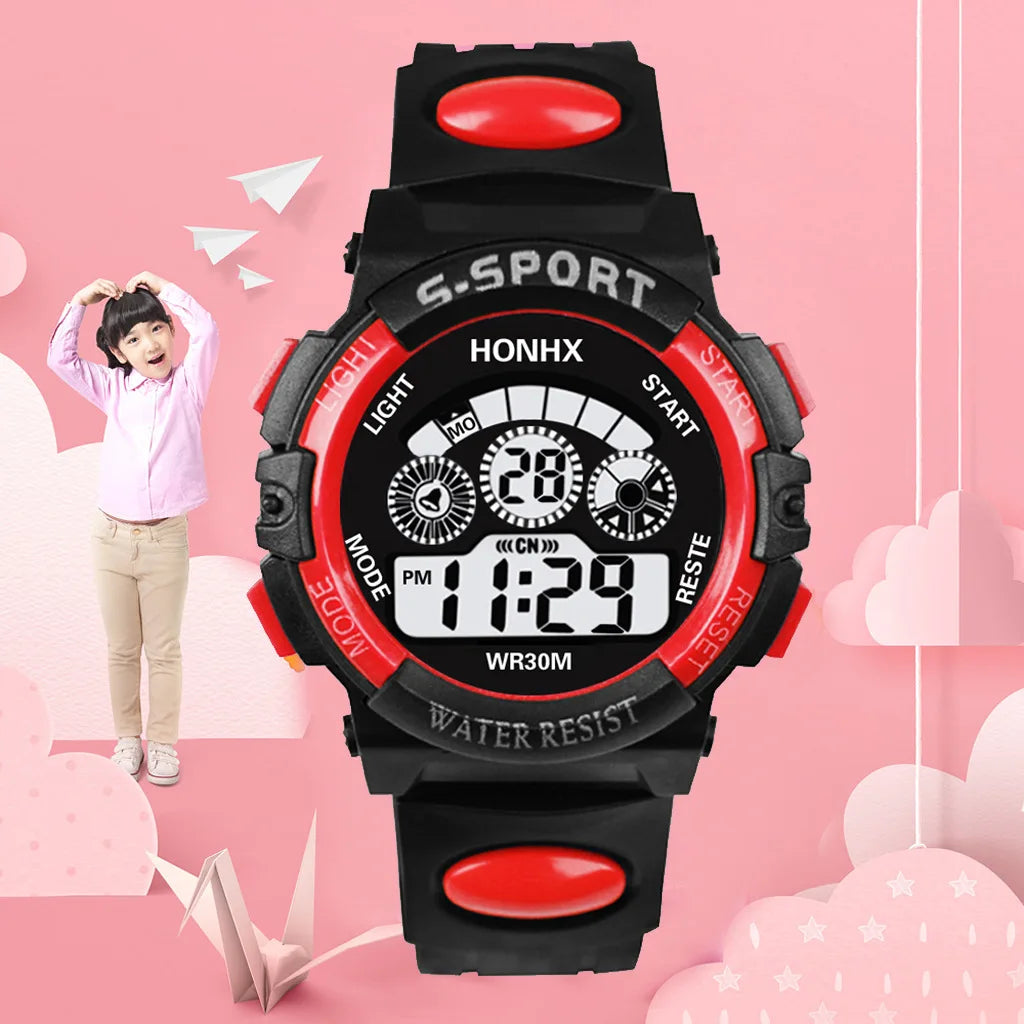 Student Electronic Watch Waterproof Sports Children