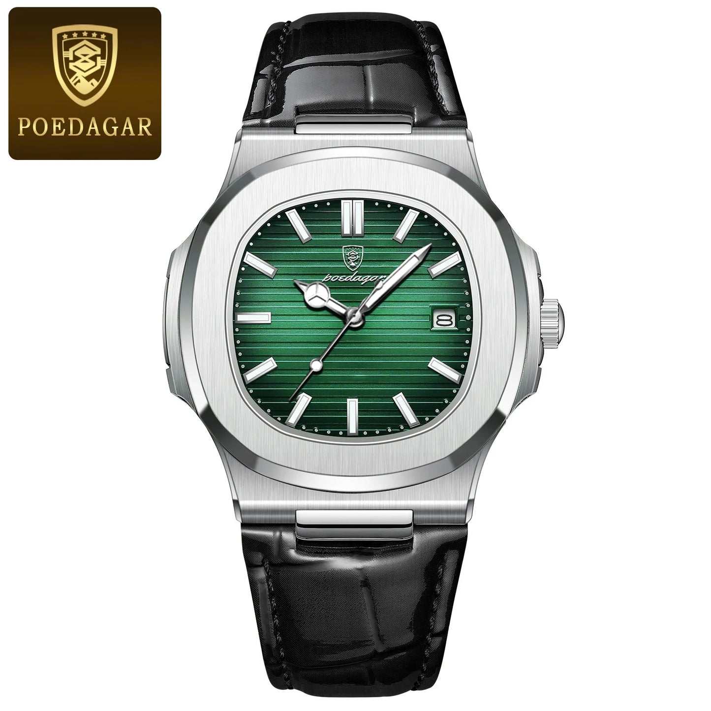 Top Luxury Square Man Watch Date Waterproof