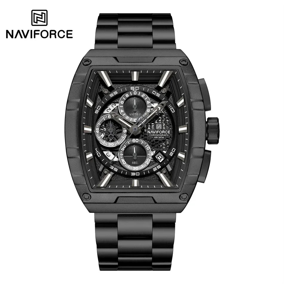 Top Brand Men's Watches Luxury Tonneau Quartz