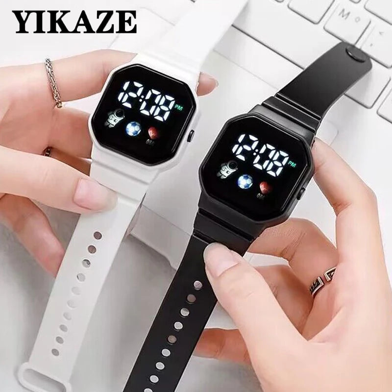2Pcs/set Kids Watch Students Sports LED Digital