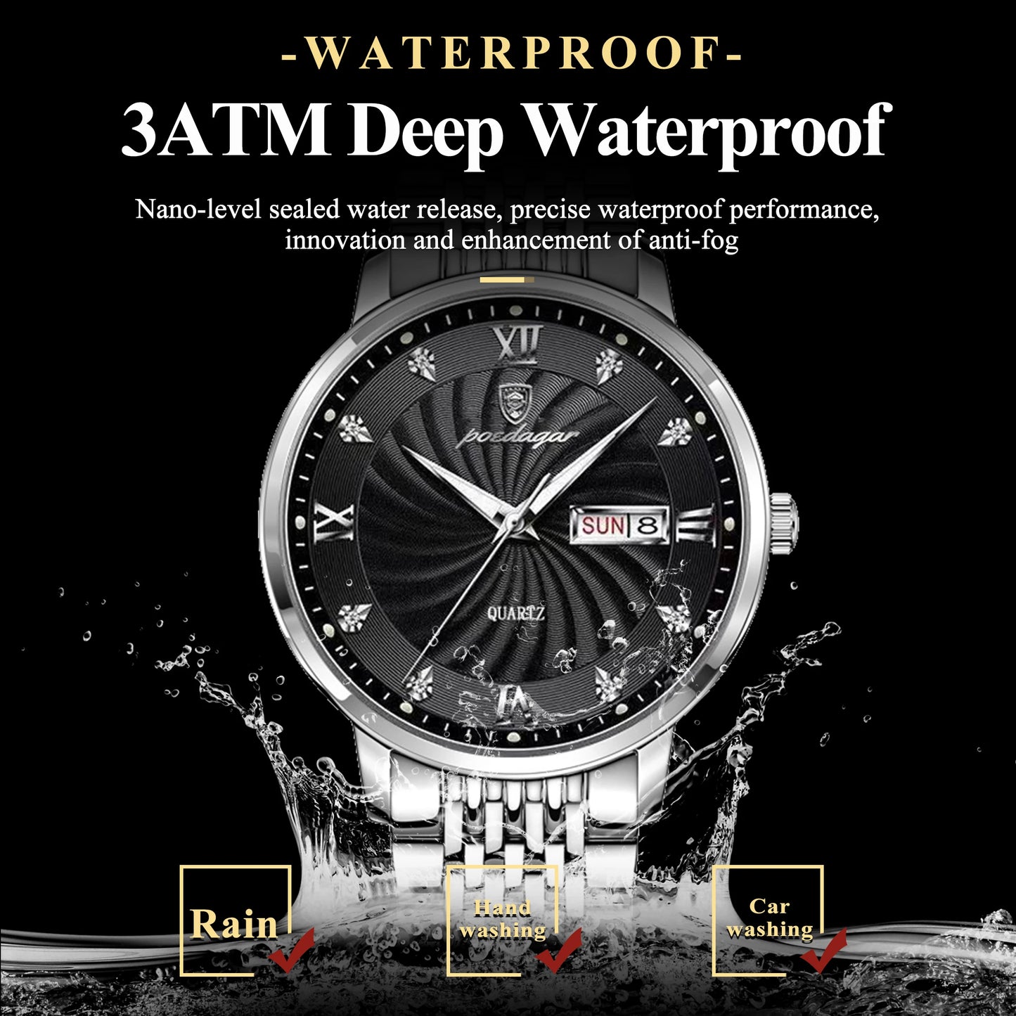 Luxury Brand Man Watch Waterproof Luminous