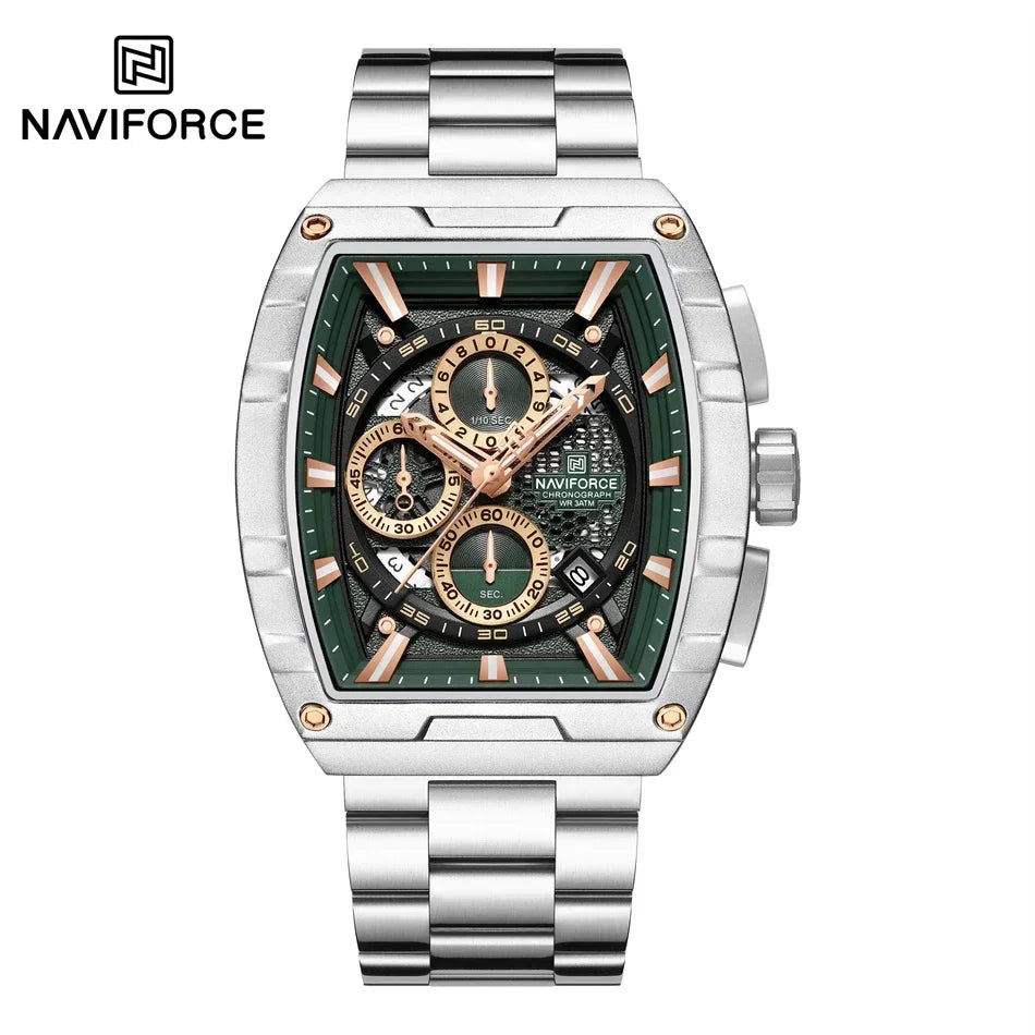 Top Brand Men's Watches Luxury Tonneau Quartz