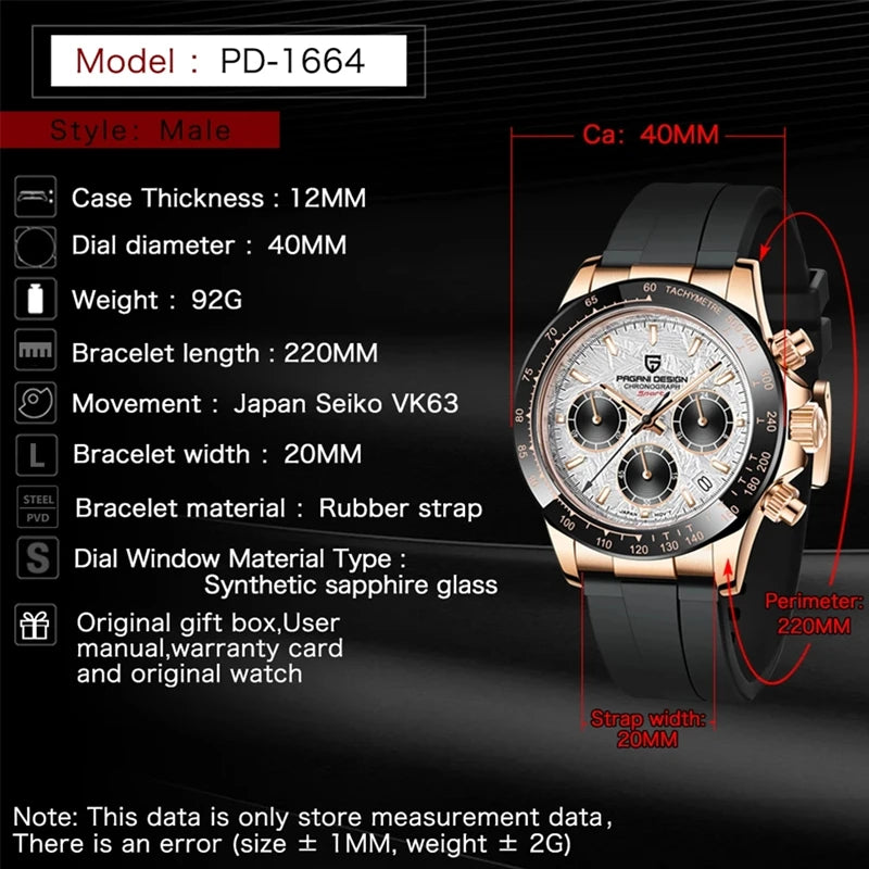DESIGN Men's Quartz Watches Sapphire Retro