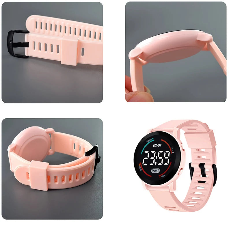 LED Digital Kids Watches Luminous Waterproof