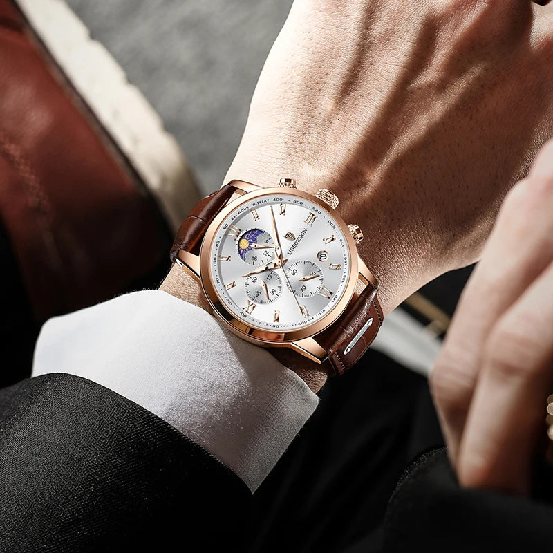 Casual Men Watch Luxury Leather Waterproof Sport