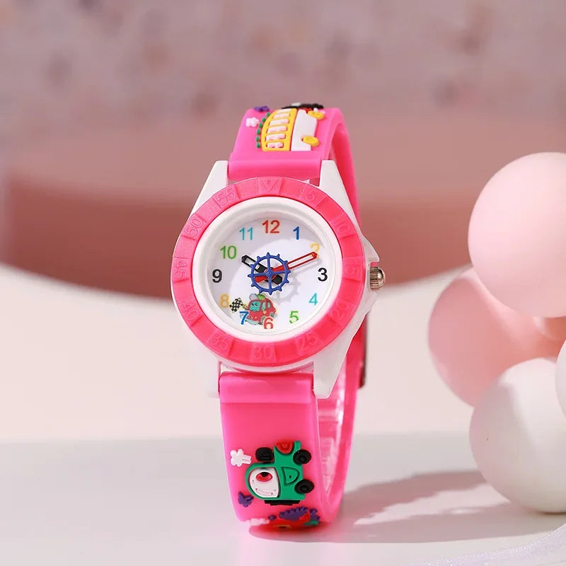 Fun Cartoon Car Themed Children Watches Cartoon