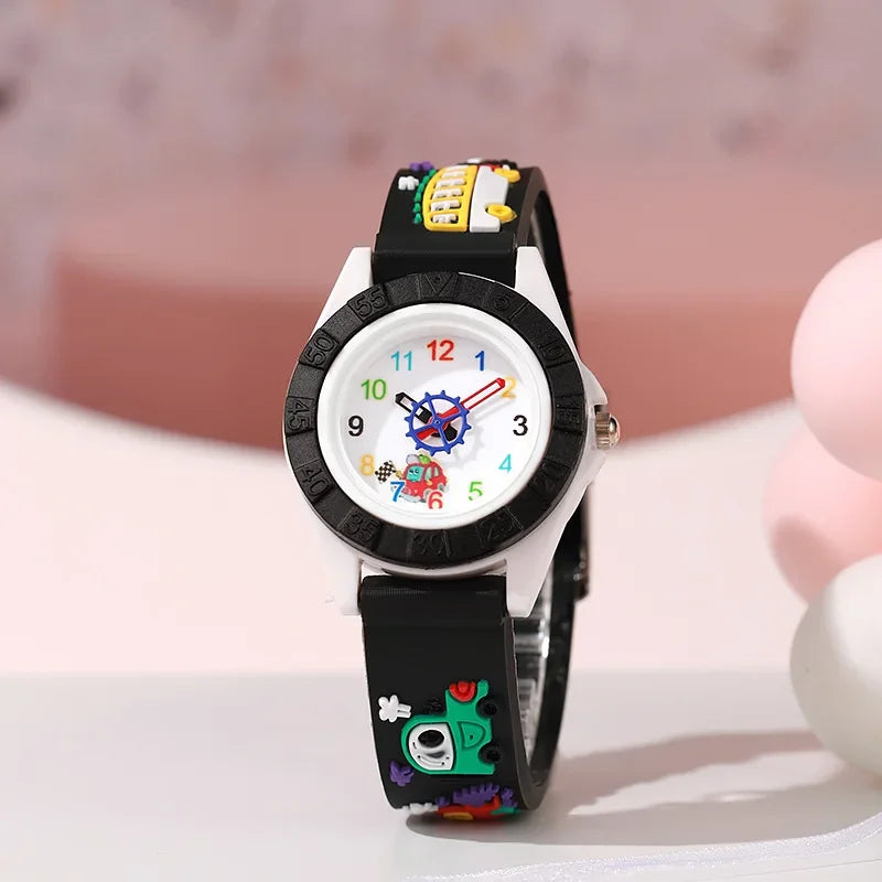 Fun Cartoon Car Themed Children Watches Cartoon