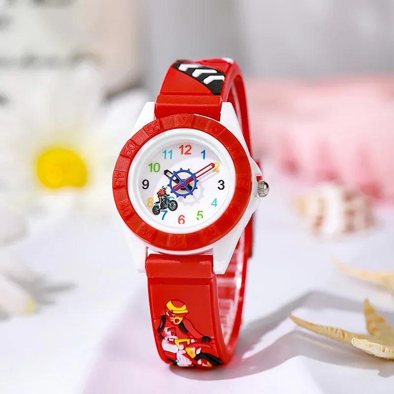 Fun Cartoon Car Themed Children Watches Cartoon