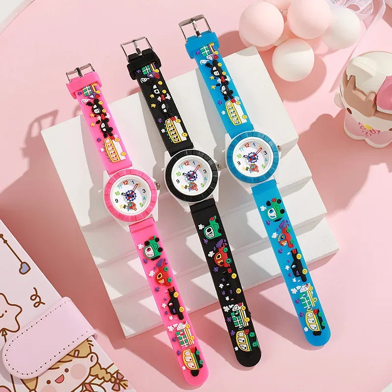 Fun Cartoon Car Themed Children Watches Cartoon