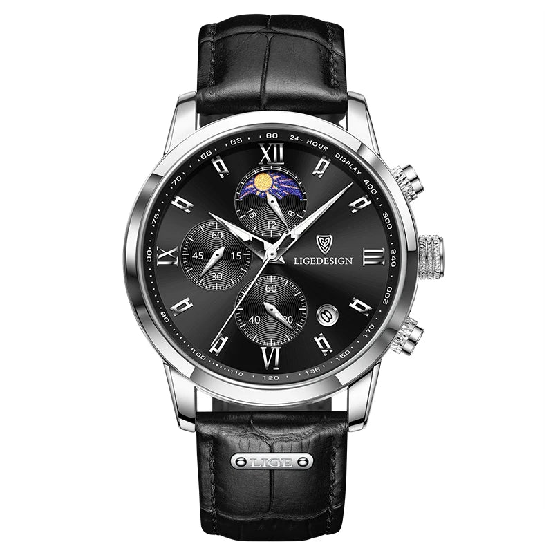 Casual Men Watch Luxury Leather Waterproof Sport