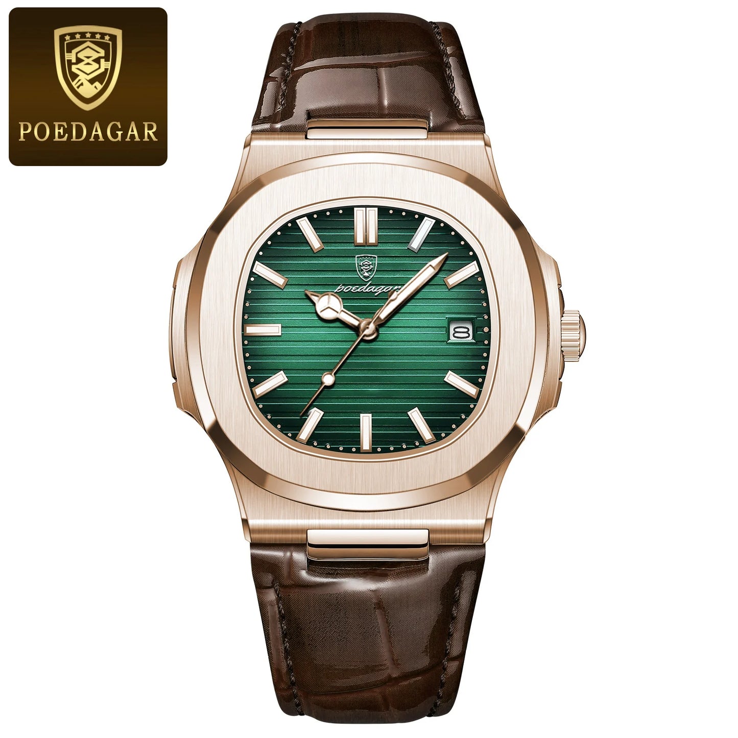 Top Luxury Square Man Watch Date Waterproof