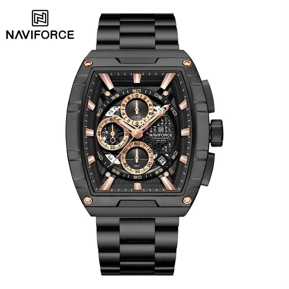Top Brand Men's Watches Luxury Tonneau Quartz