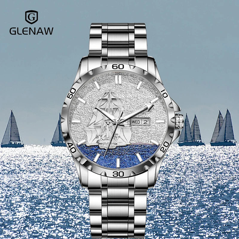 Three Dimensional Sailing Dial Design Luxury Automatic