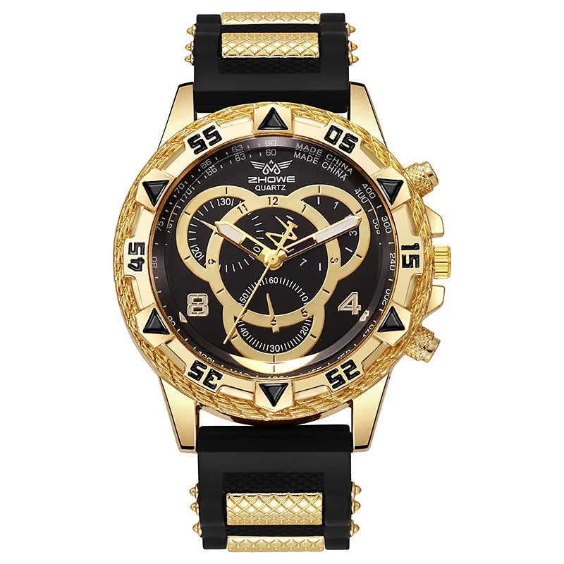 Men’s Watch Fashion Silicone Band Analog Quartz