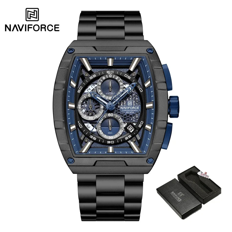 Top Brand Men's Watches Luxury Tonneau Quartz