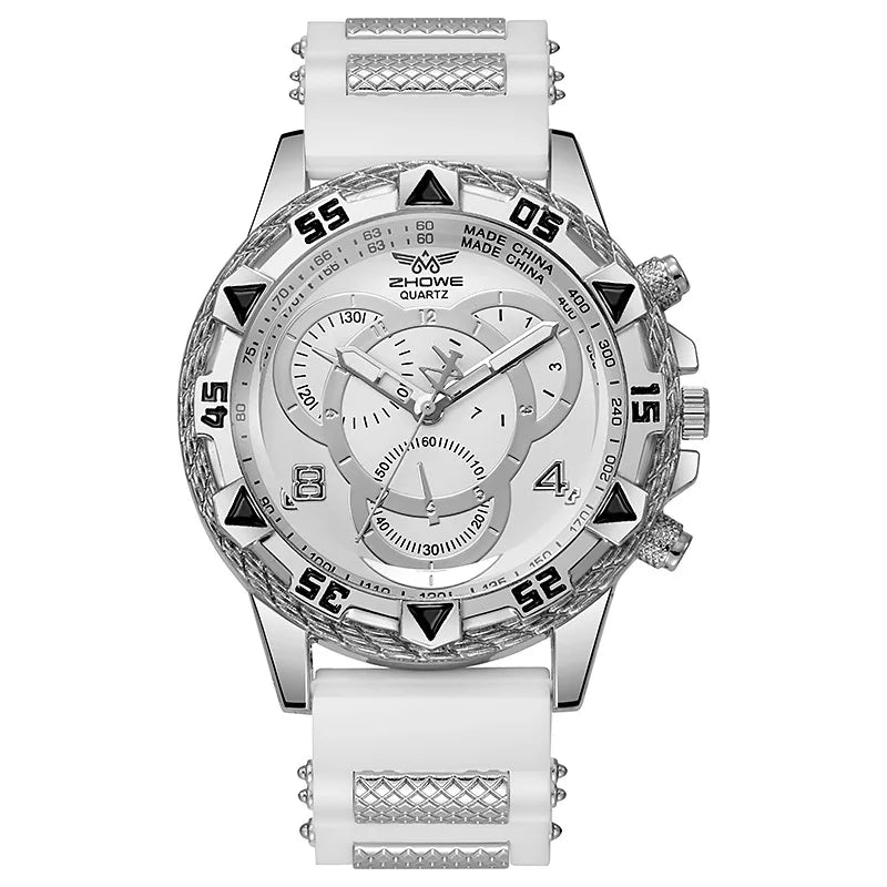Men’s Watch Fashion Silicone Band Analog Quartz