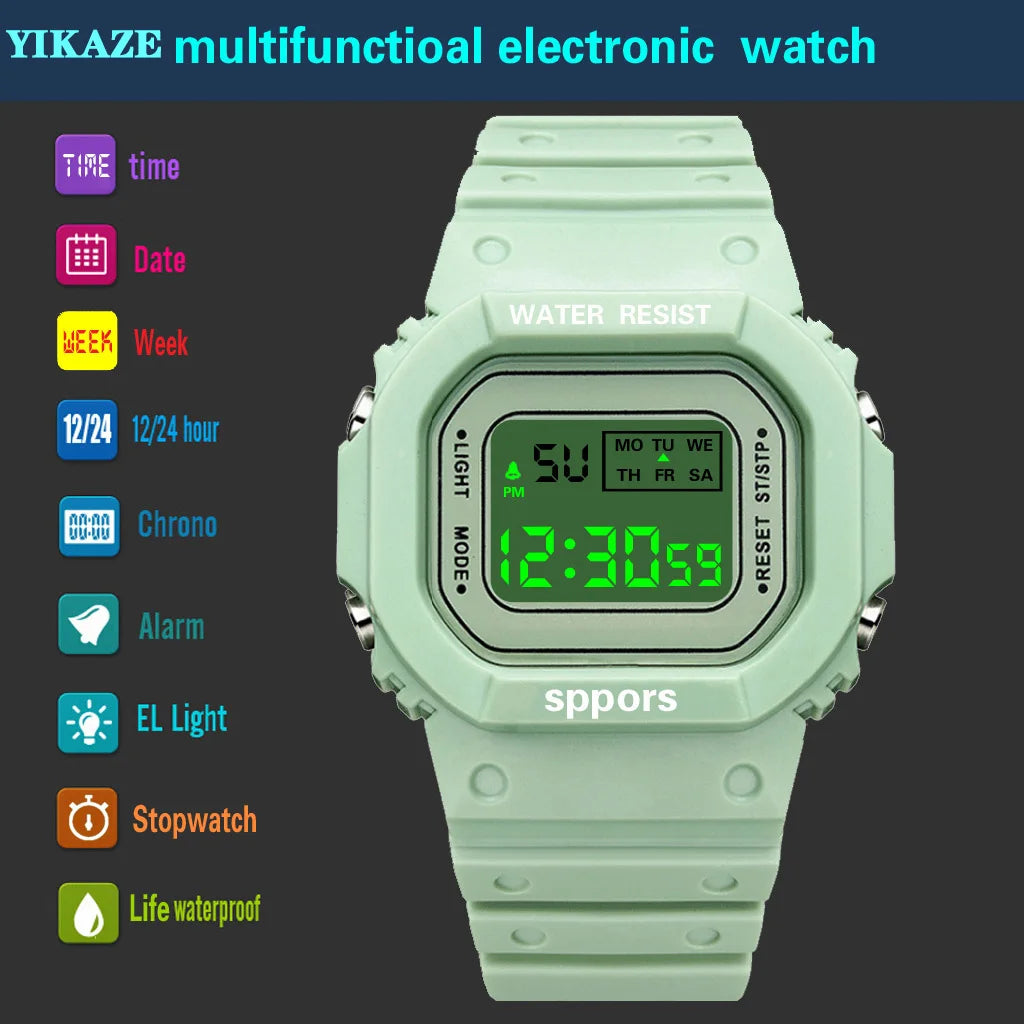 Sports Watch Boys Girls Student LED Electronic