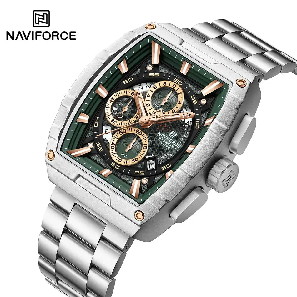 Top Brand Men's Watches Luxury Tonneau Quartz