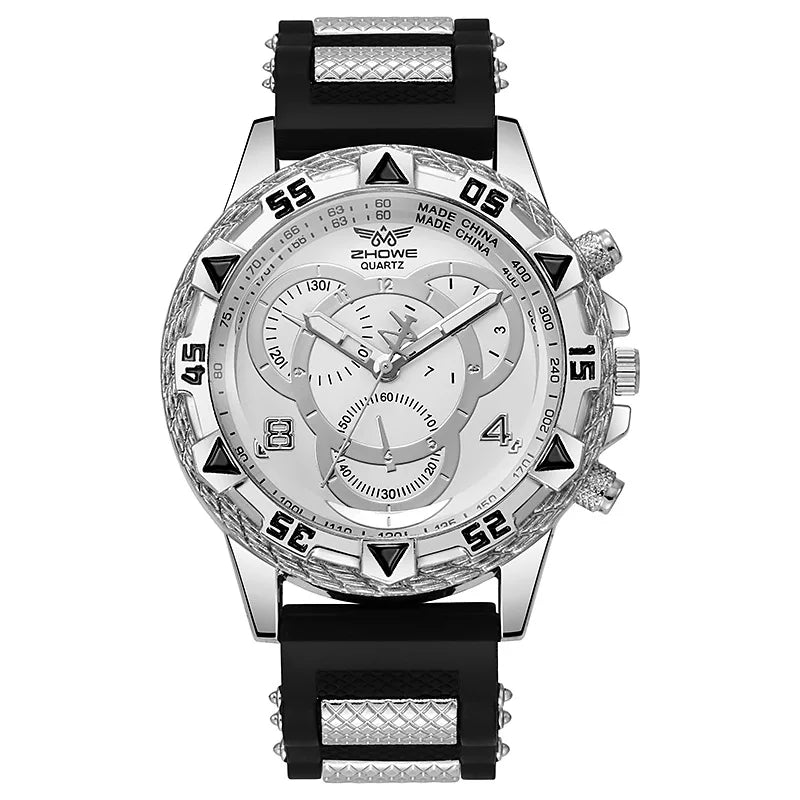 Men’s Watch Fashion Silicone Band Analog Quartz
