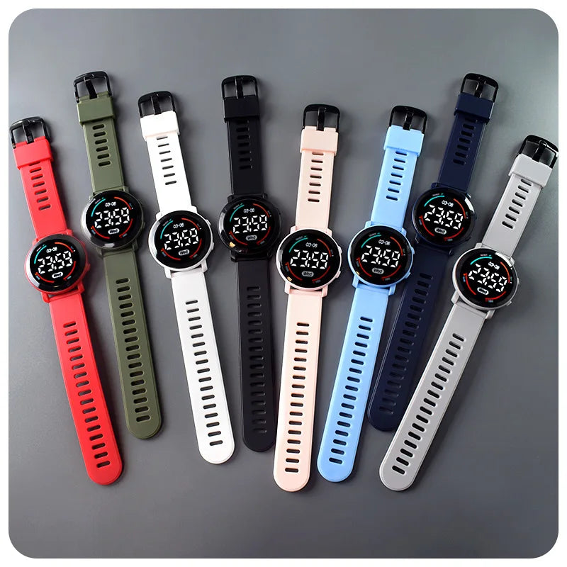 LED Digital Kids Watches Luminous Waterproof