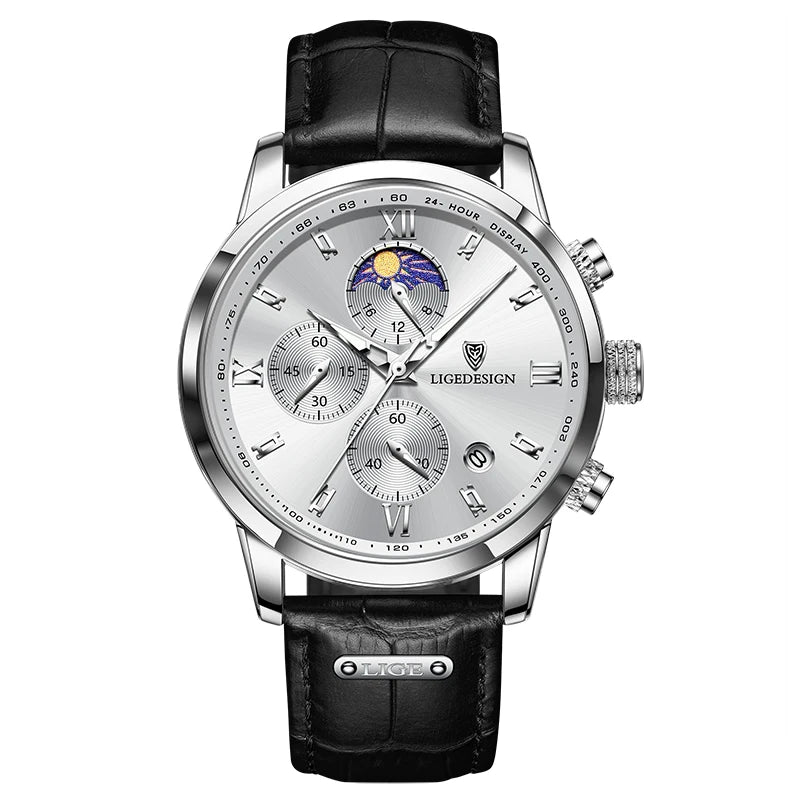 Casual Men Watch Luxury Leather Waterproof Sport