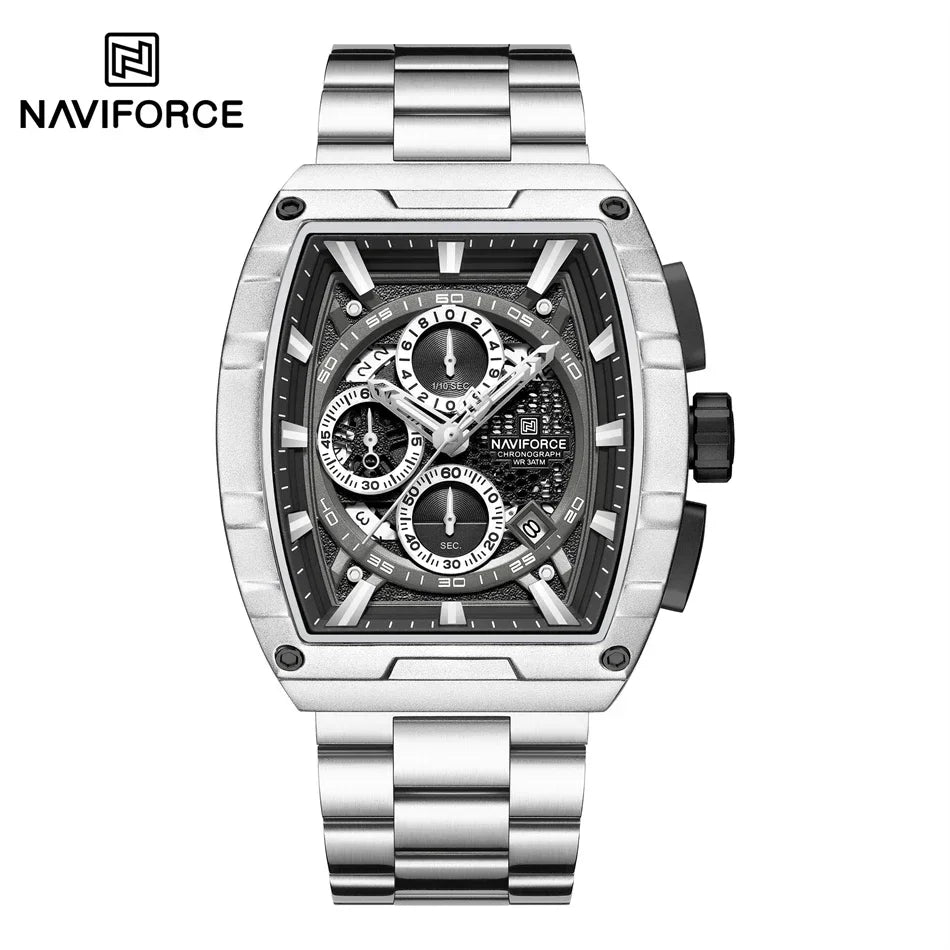 Top Brand Men's Watches Luxury Tonneau Quartz