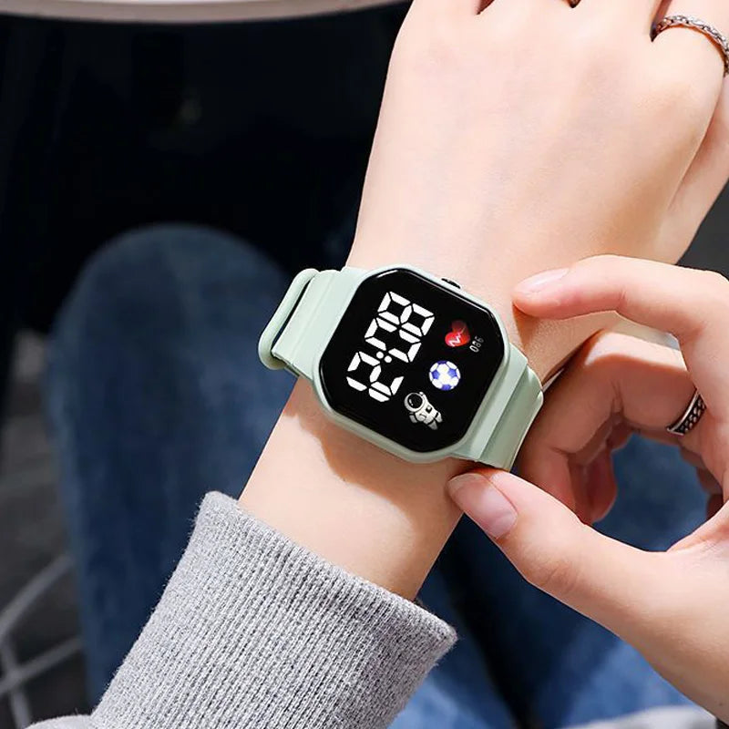 2Pcs/set Kids Watch Students Sports LED Digital