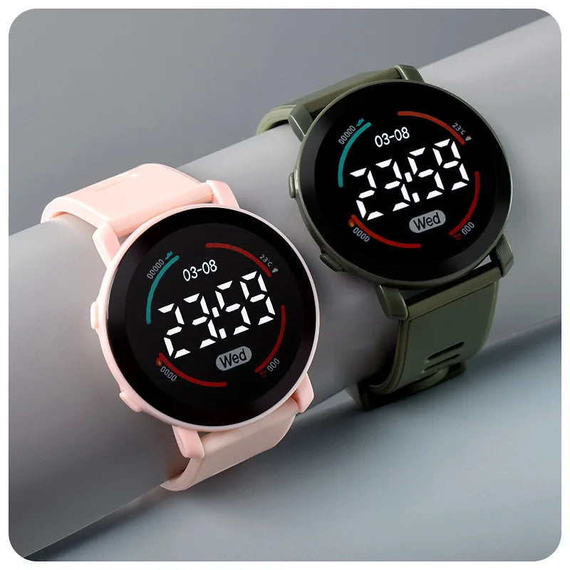 LED Digital Kids Watches Luminous Waterproof