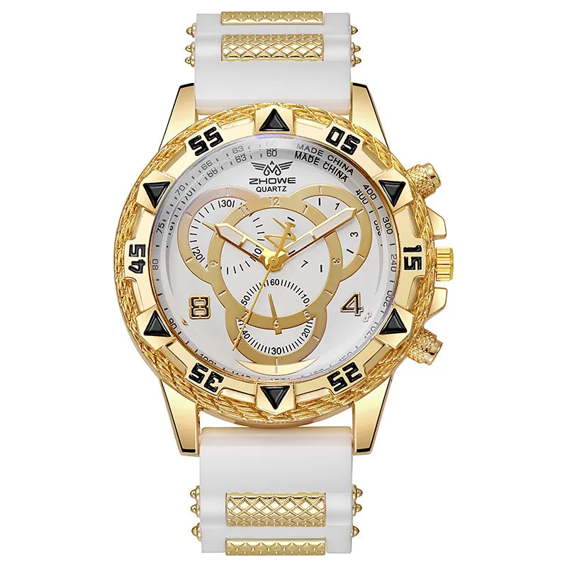 Men’s Watch Fashion Silicone Band Analog Quartz