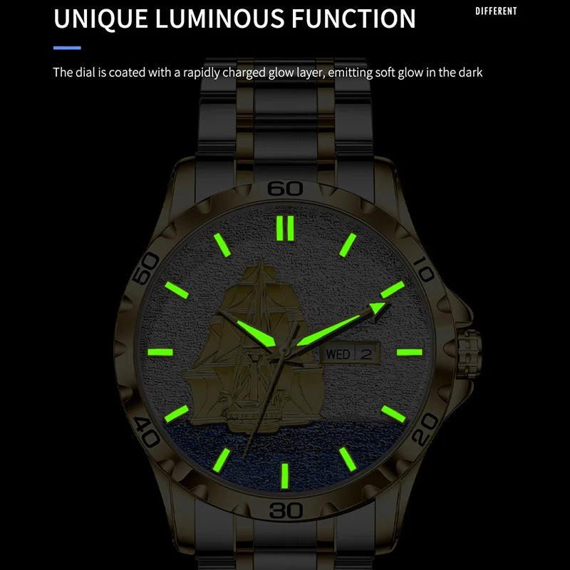 Three Dimensional Sailing Dial Design Luxury Automatic