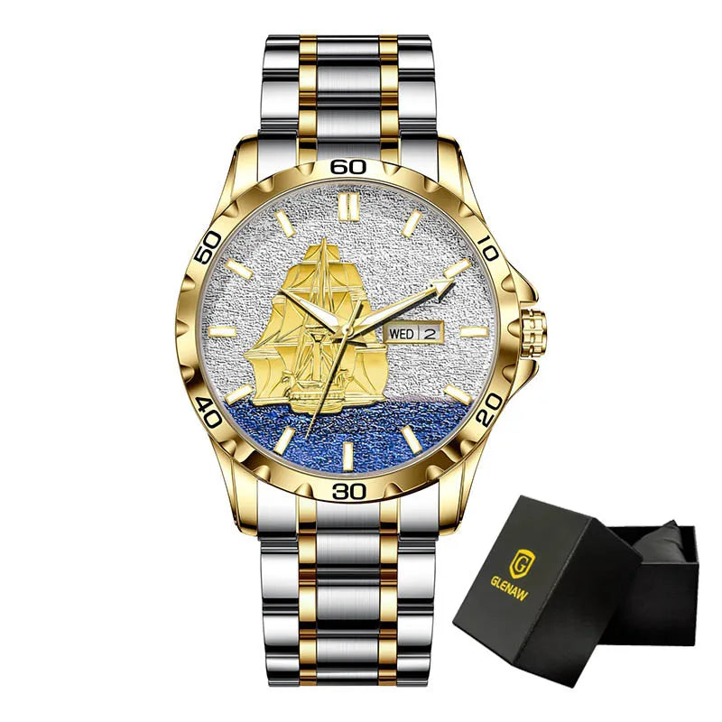 Three Dimensional Sailing Dial Design Luxury Automatic