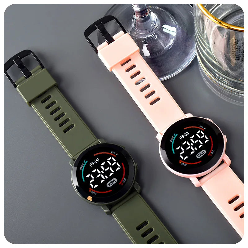 LED Digital Kids Watches Luminous Waterproof