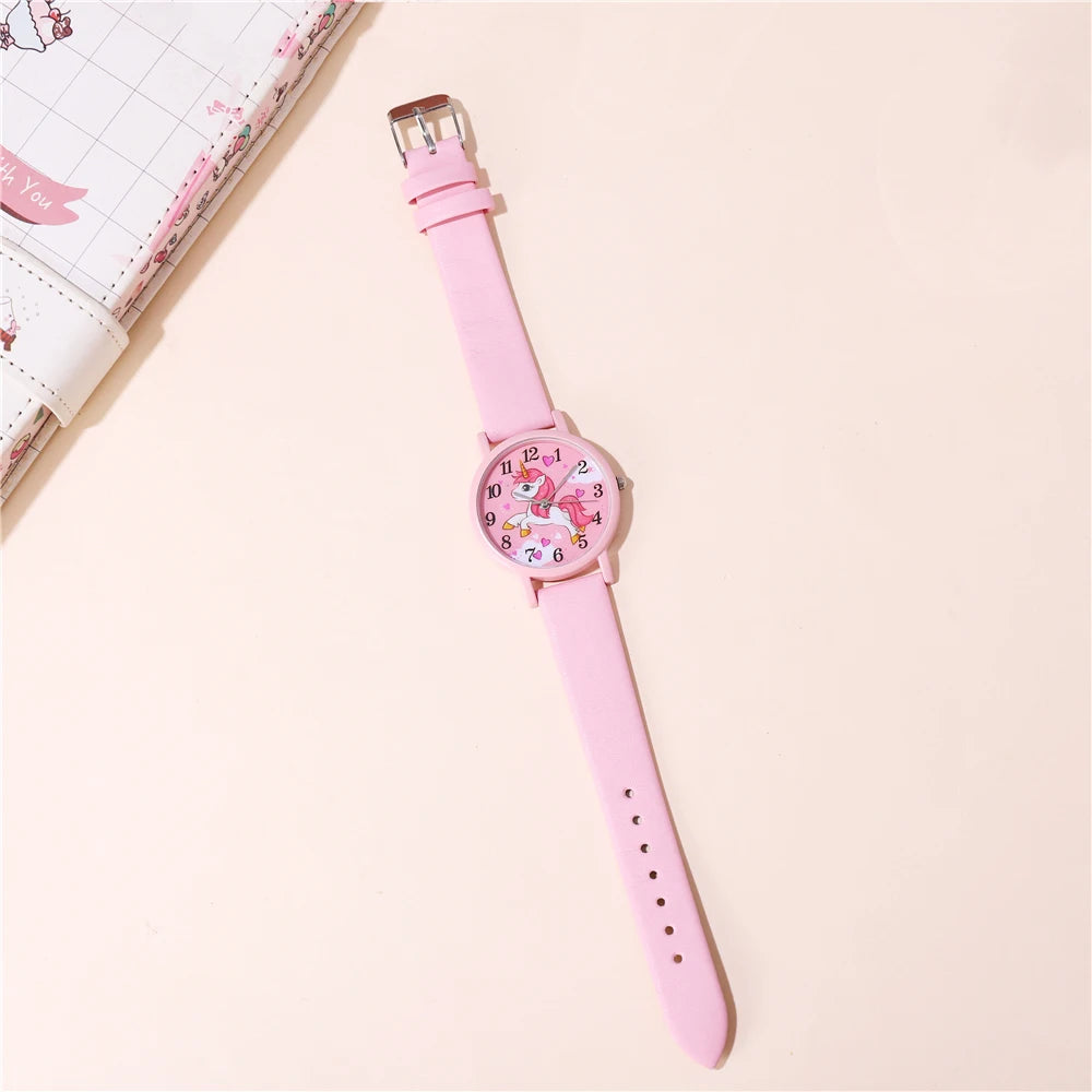 cute pink pu leather band unicorn Children's