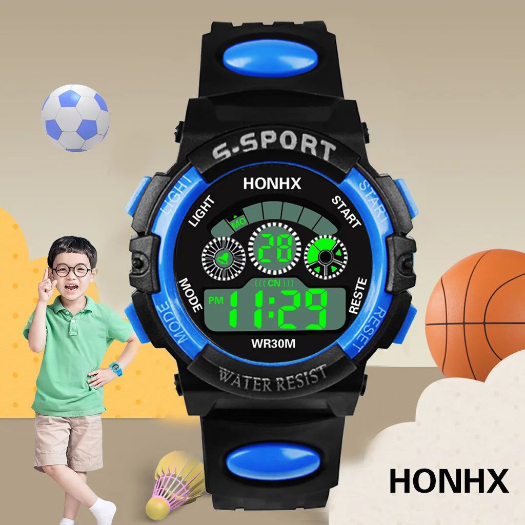 Student Electronic Watch Waterproof Sports Children