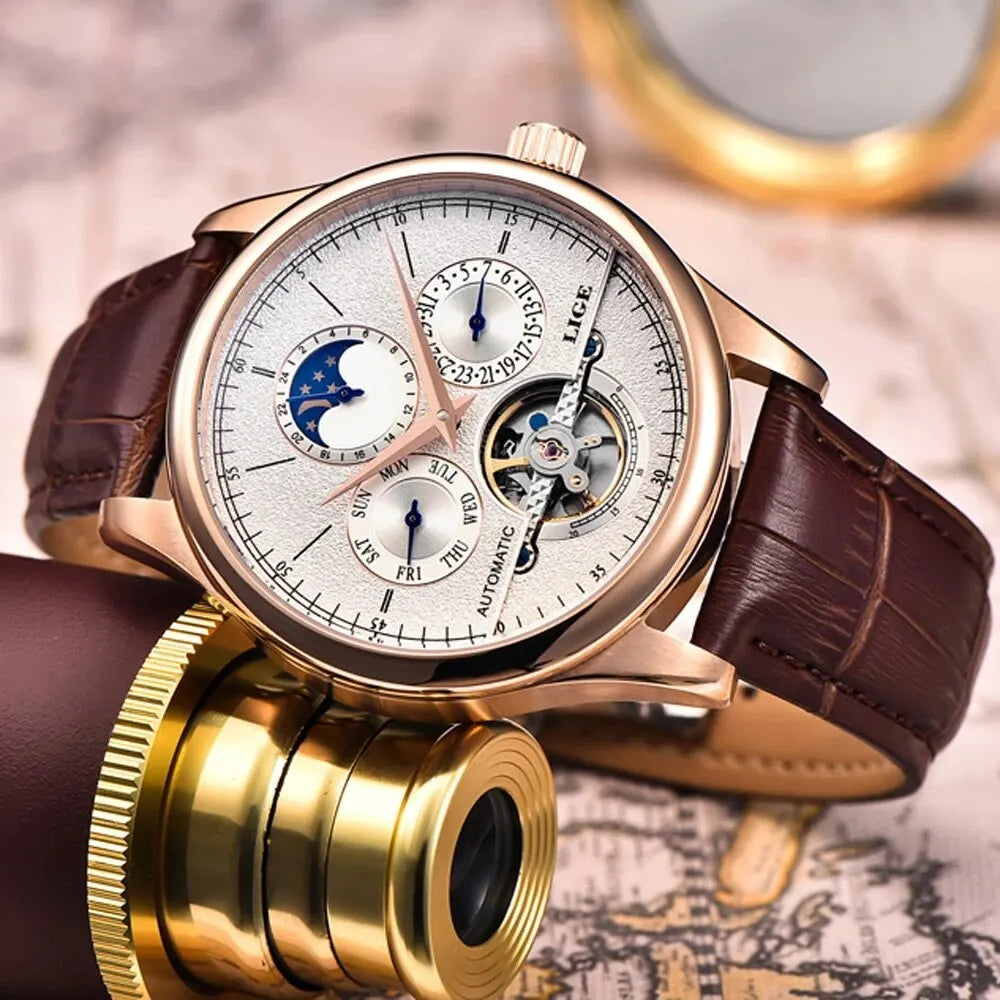 Men Watches Automatic Mechanical Watch Tourbillon