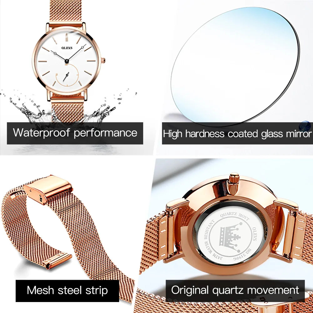 Milanese Steel Band Quartz Women's Watch 5190
