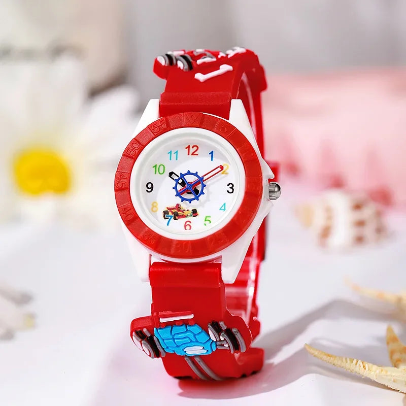 Fun Cartoon Car Themed Children Watches Cartoon