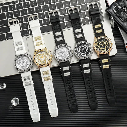 Men’s Watch Fashion Silicone Band Analog Quartz