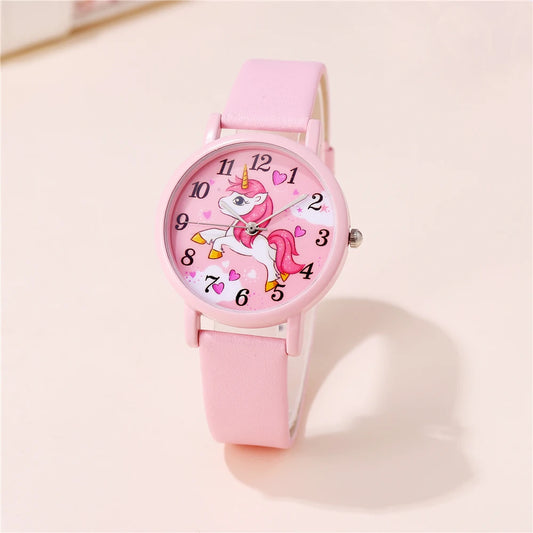 cute pink pu leather band unicorn Children's