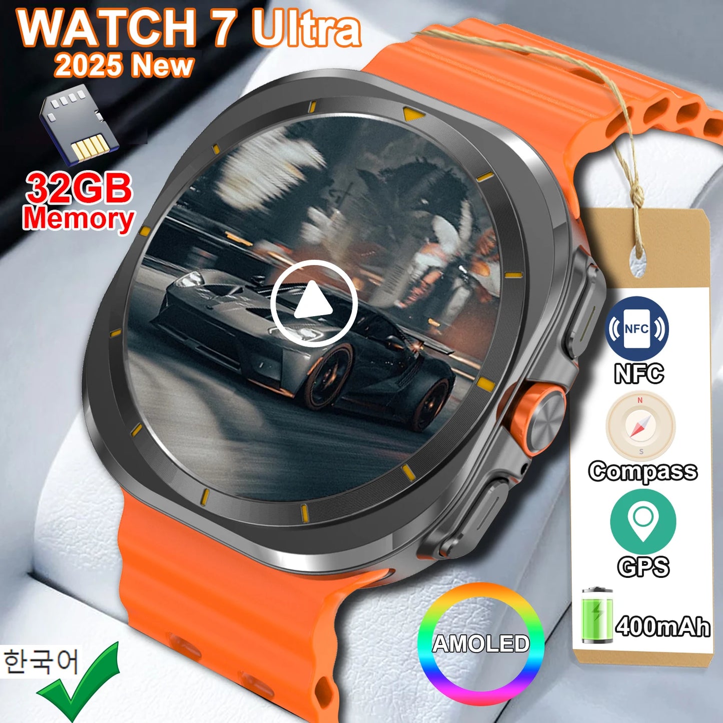 2025 New Watch 7 Ultra Smart Watch Men 32GB