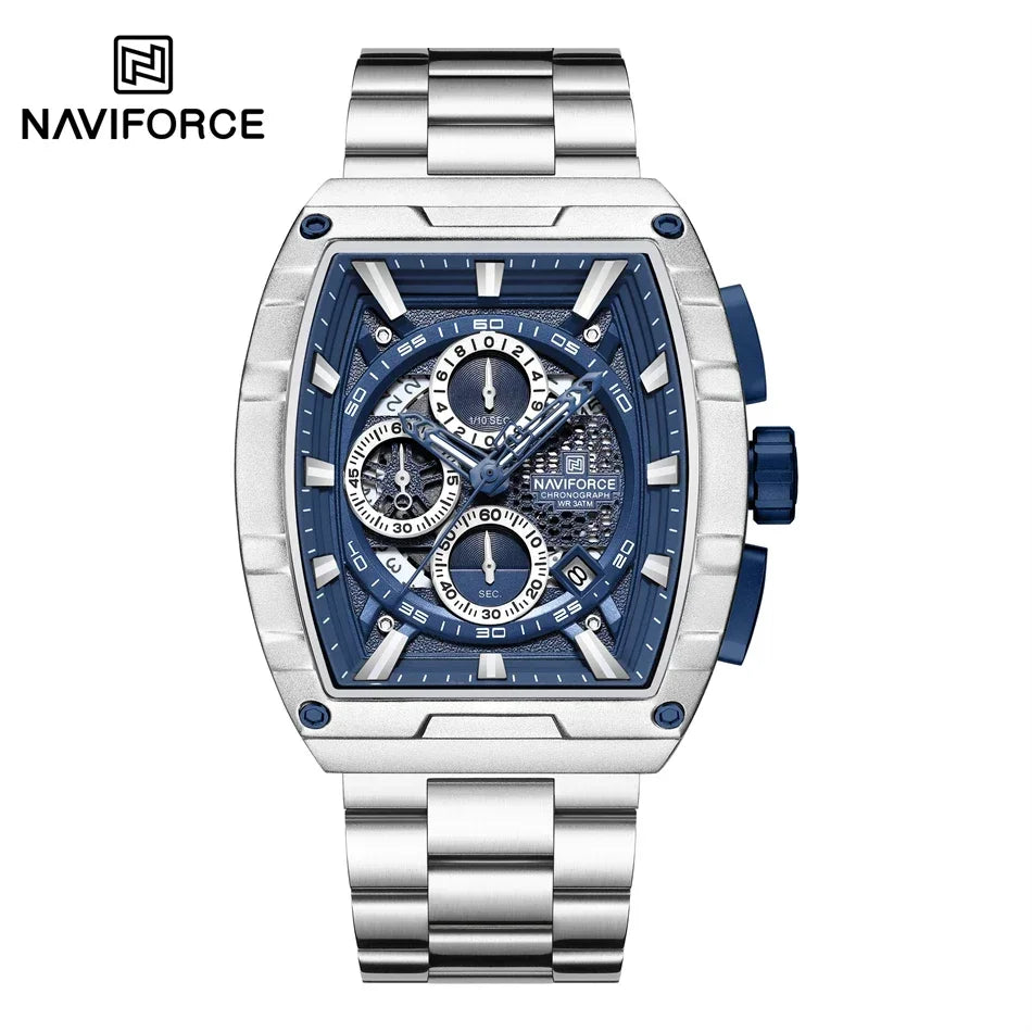 Top Brand Men's Watches Luxury Tonneau Quartz