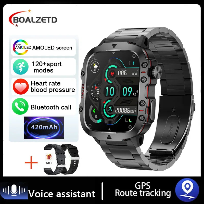 2025 New For Men Military Smart Watch Men IP68