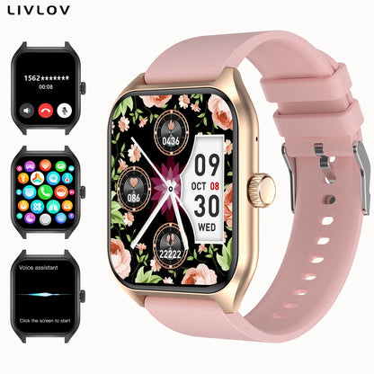AI Voice Assistant Smart Watch for Men Women, 1.9