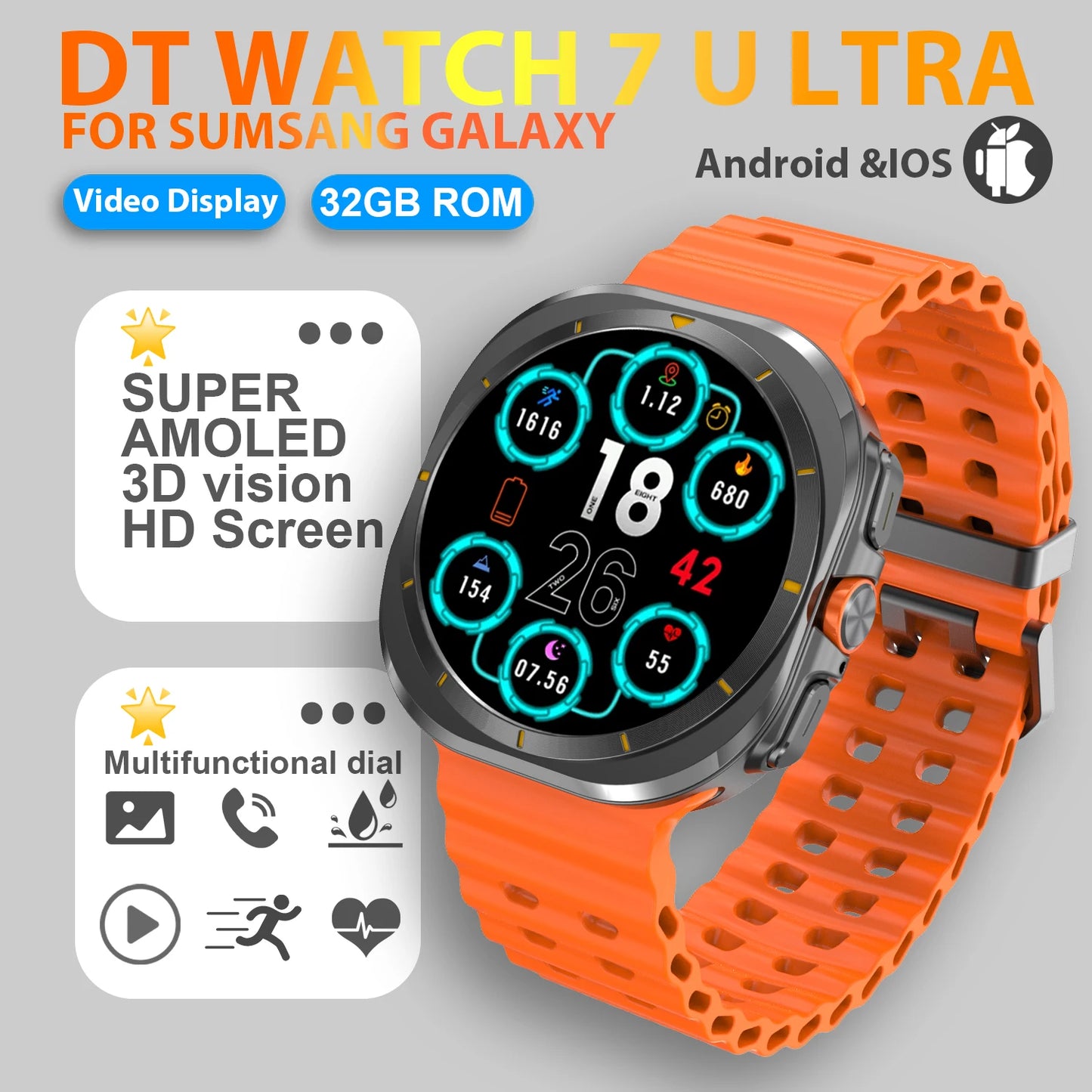 2025 New Watch 7 Ultra Smart Watch Men 32GB