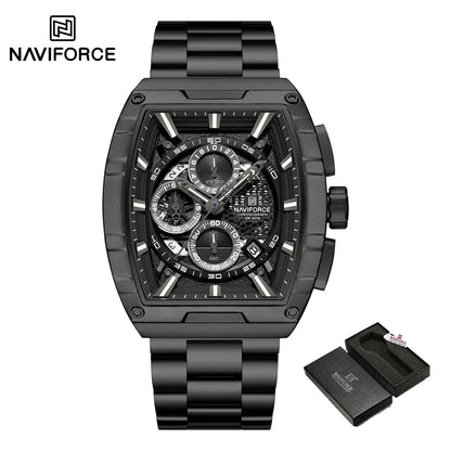 Top Brand Men's Watches Luxury Tonneau Quartz