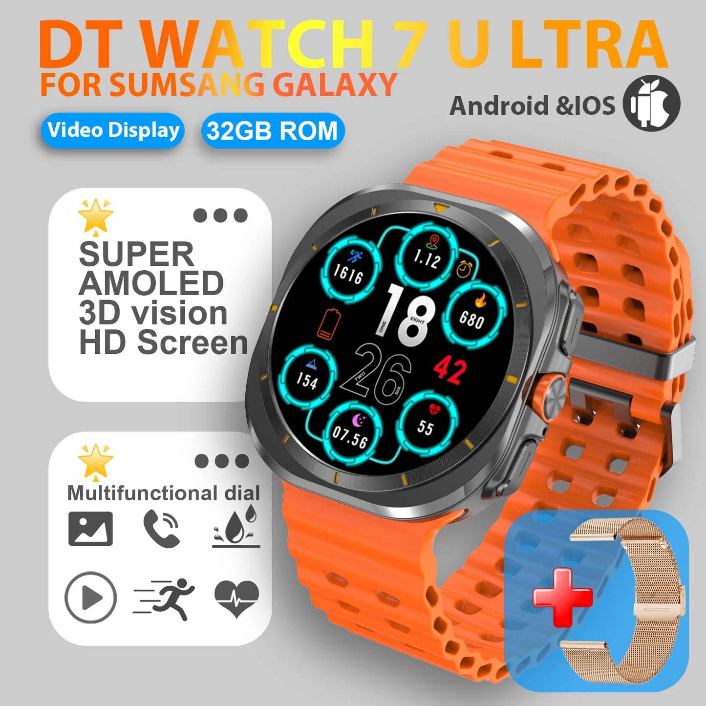 2025 New Watch 7 Ultra Smart Watch Men 32GB