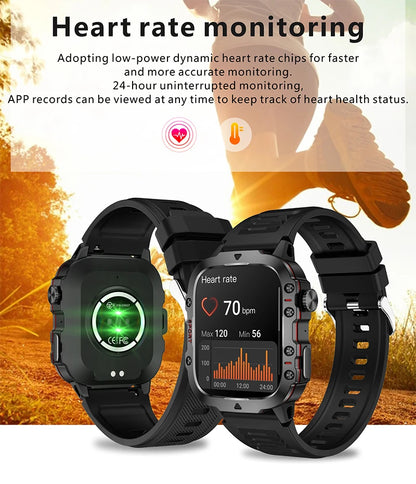 2025 New For Men Military Smart Watch Men IP68